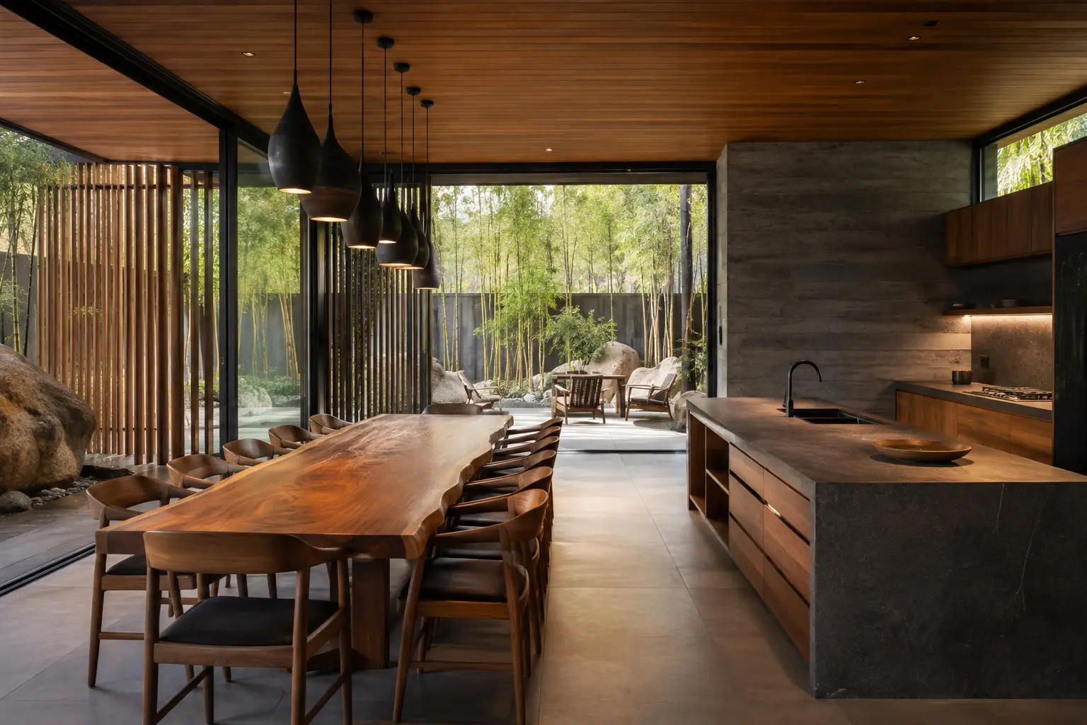 Nhà Vườn Sân Tre 760 — Không gian chuyển tiếp — Home6D