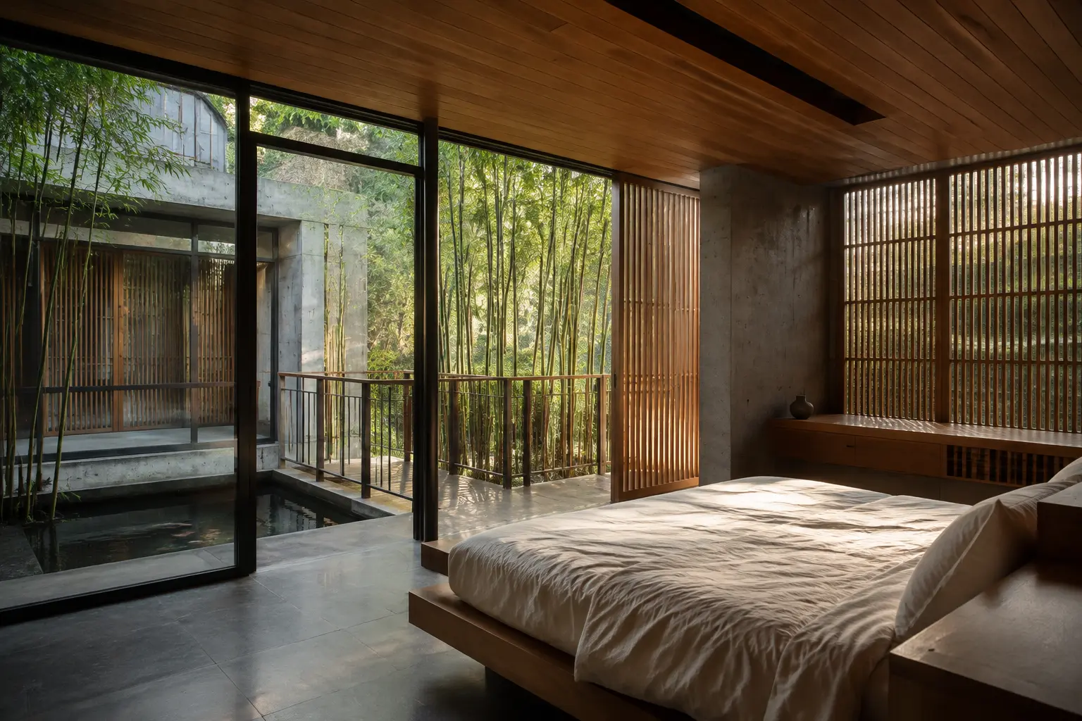 Nhà Vườn Sân Tre 760 — Phòng ngủ hướng vườn — Home6D