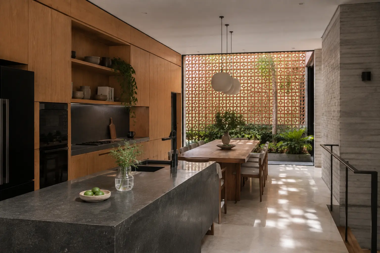 Nhà Mành Gạch 320 — Cầu thang và void — Home6D