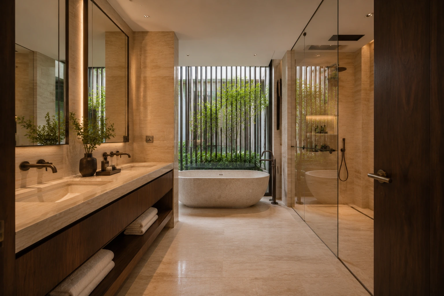 Villa Phố Sân Trong 510 — Phòng tắm chính — Home6D