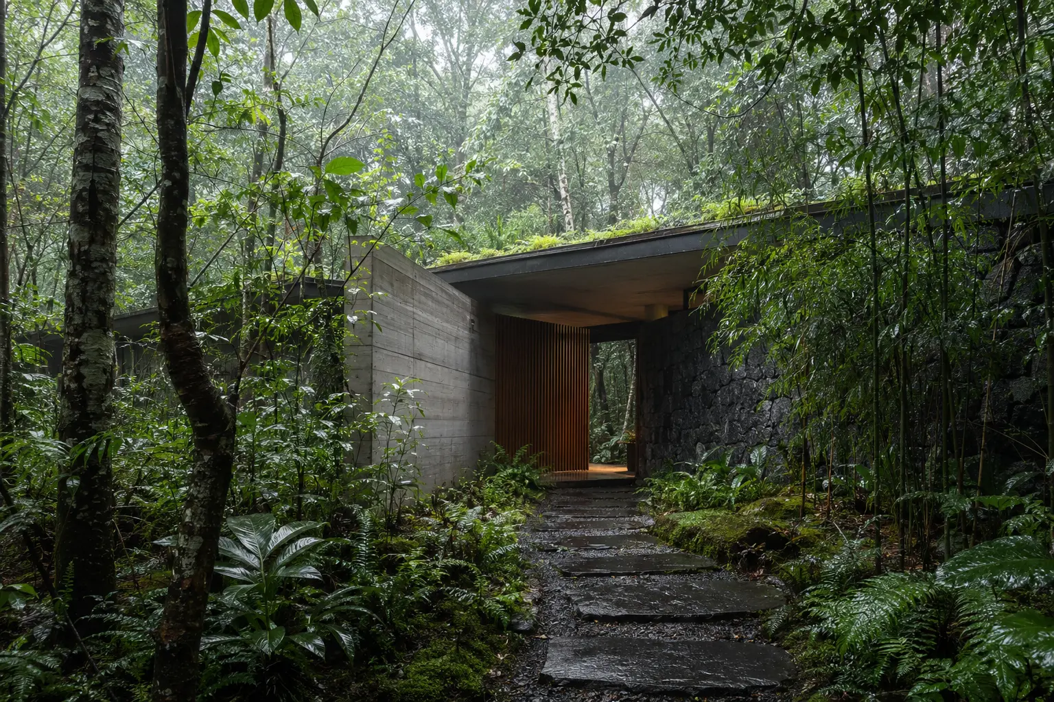 Forest Bathing House 510 — Toàn cảnh và địa hình — Home6D