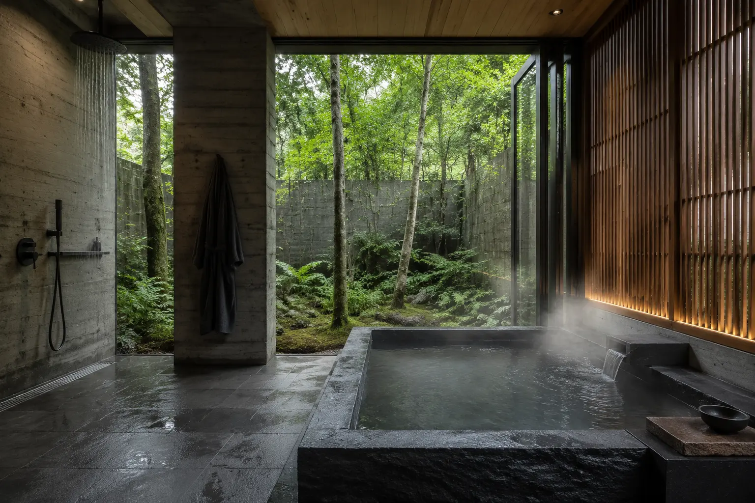 Forest Bathing House 510 — Hồ bơi và cảnh quan — Home6D