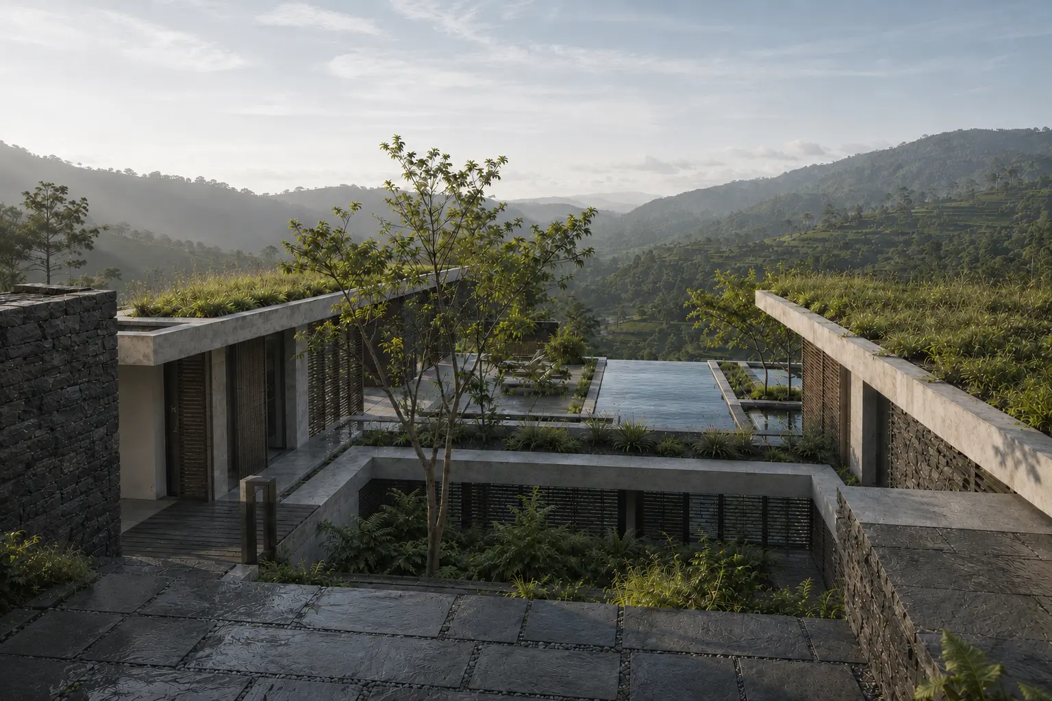 Biệt thự Hồ Chân Trời 710 — Chi tiết mặt đứng — Home6D