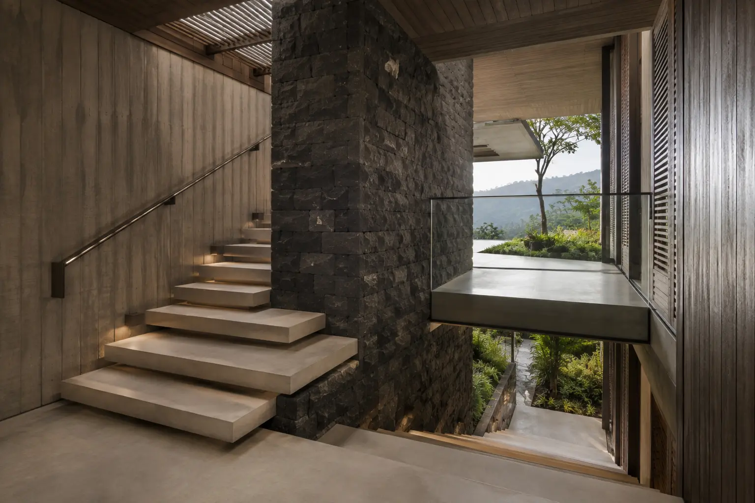 Biệt thự Hồ Chân Trời 710 — Cầu thang và khoảng thông tầng — Home6D