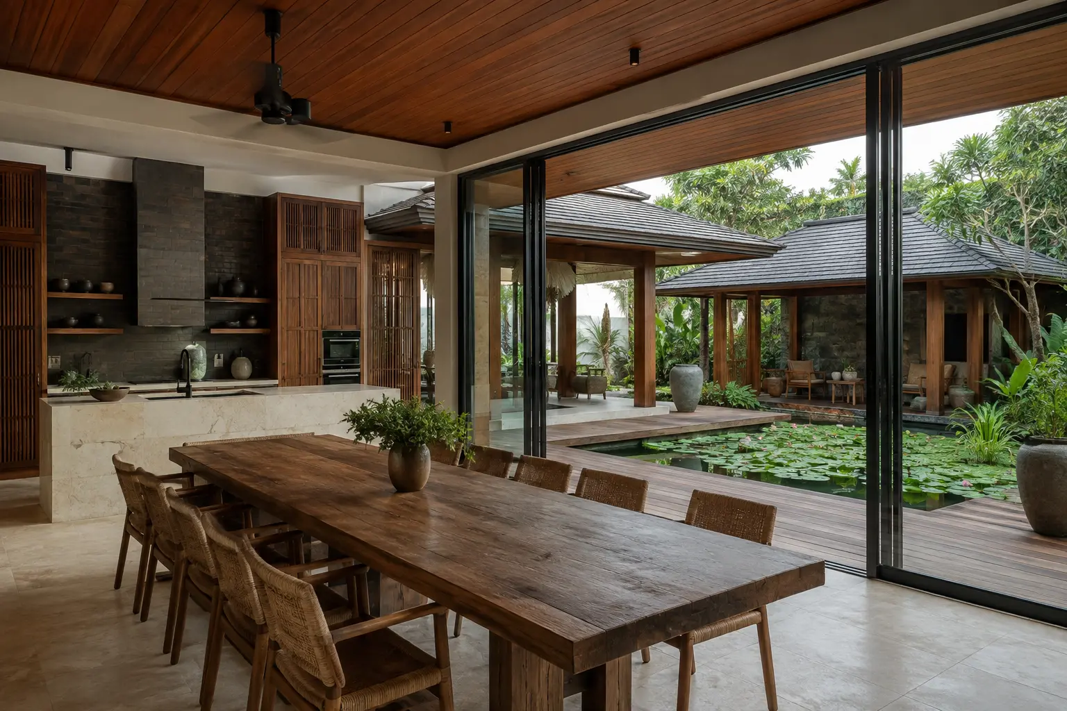 Biệt thự Mặt Nước Hoa Sen 590 — Bếp và phòng ăn — Home6D