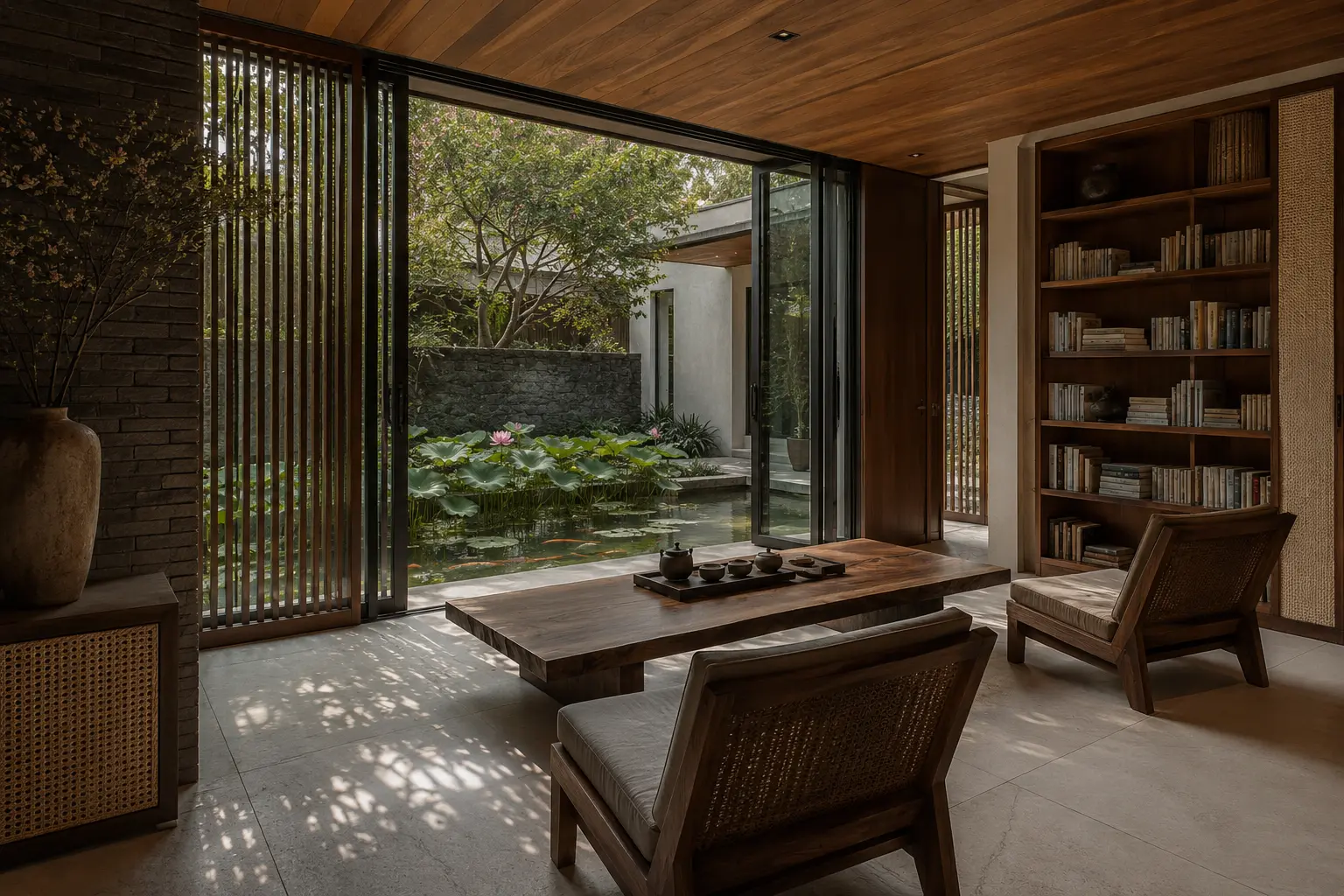 Biệt thự Mặt Nước Hoa Sen 590 — Hiên và khu sinh hoạt ngoài trời — Home6D
