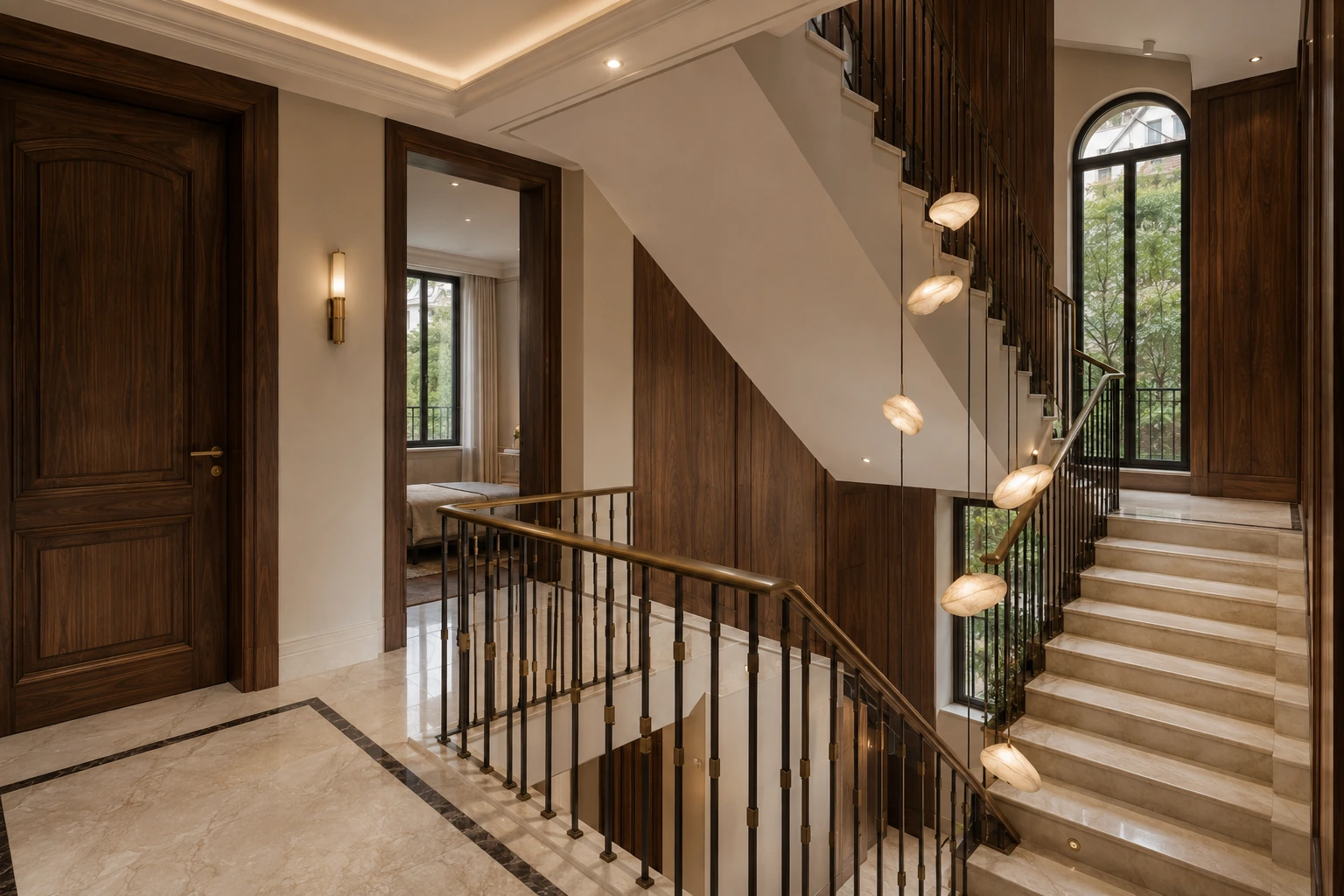 Maison An Phú 460 — Cầu thang và khoảng thông tầng — Home6D