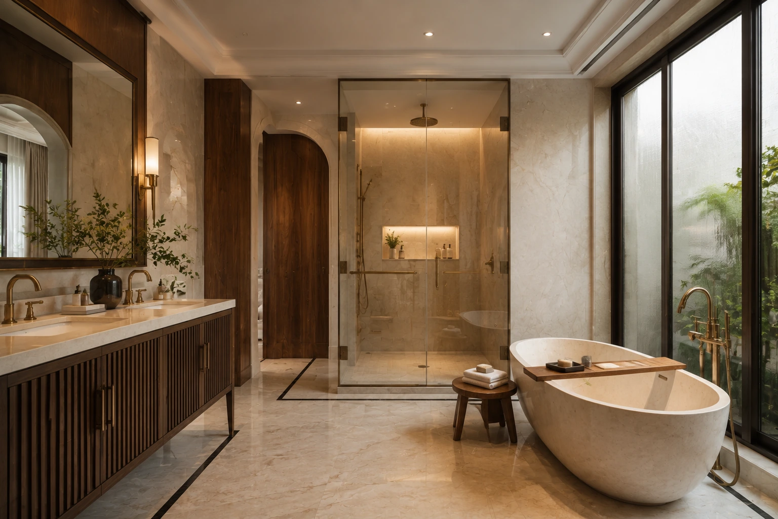 Maison An Phú 460 — Phòng tắm marble — Home6D