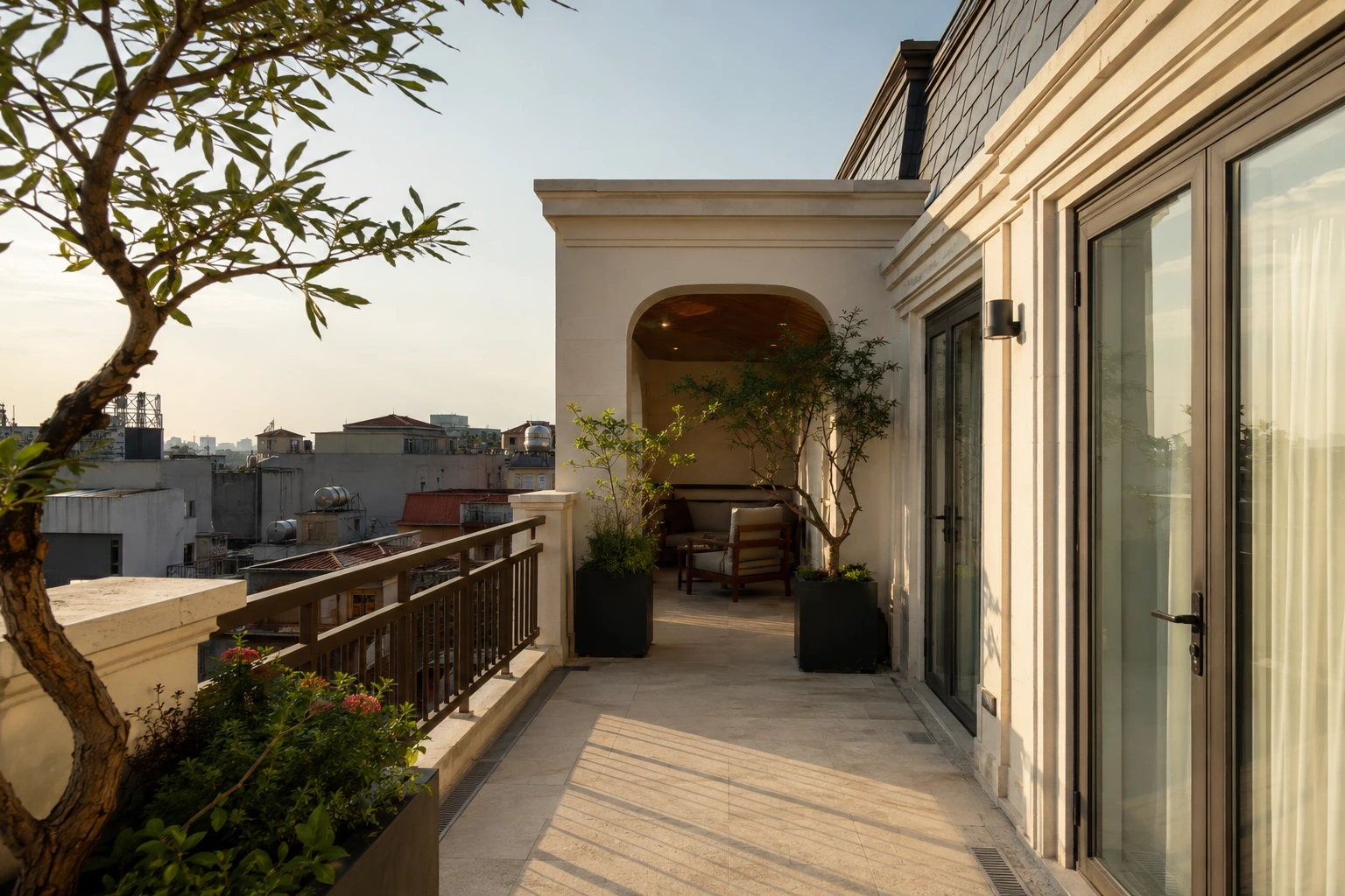 Maison An Phú 460 — Vườn mái và pavilion — Home6D