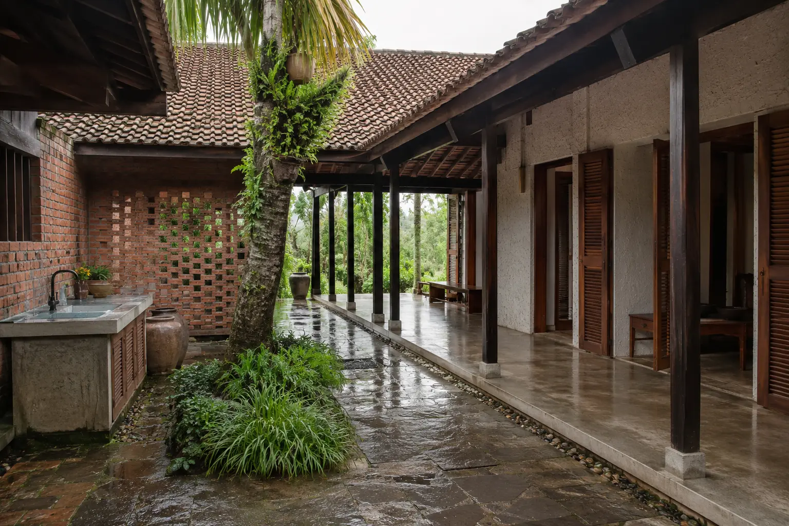 Orchard Veranda House 450 — Hiên và khu sinh hoạt ngoài trời — Home6D