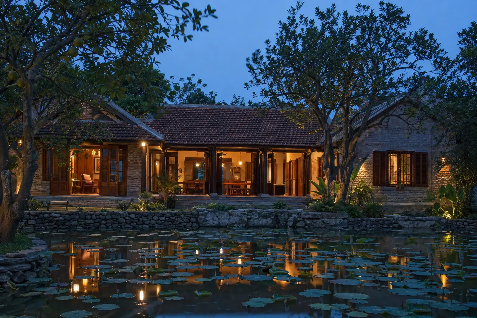 Orchard Veranda House 450 — Cảnh quan chạng vạng — Home6D