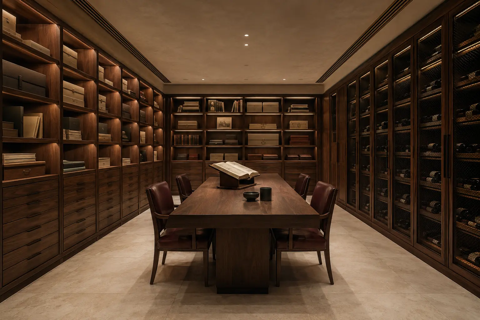 Private Library Suite 540 — Không gian buổi tối — Home6D