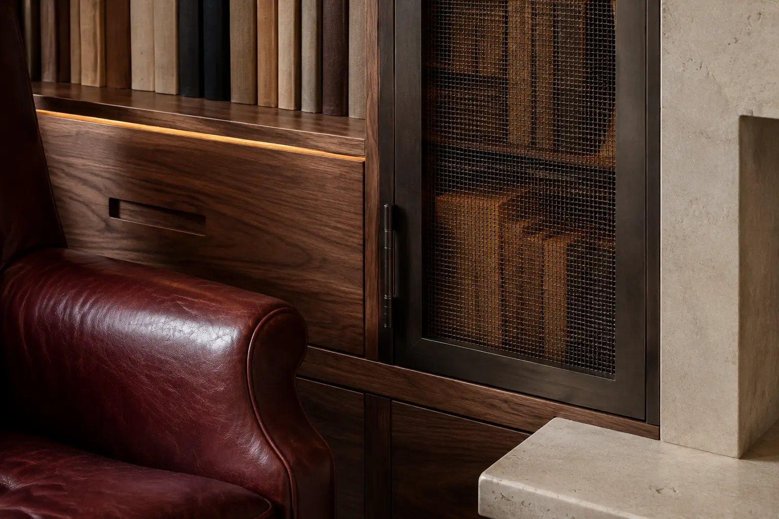 Private Library Suite 540 — Chi tiết vật liệu và đồ bespoke — Home6D
