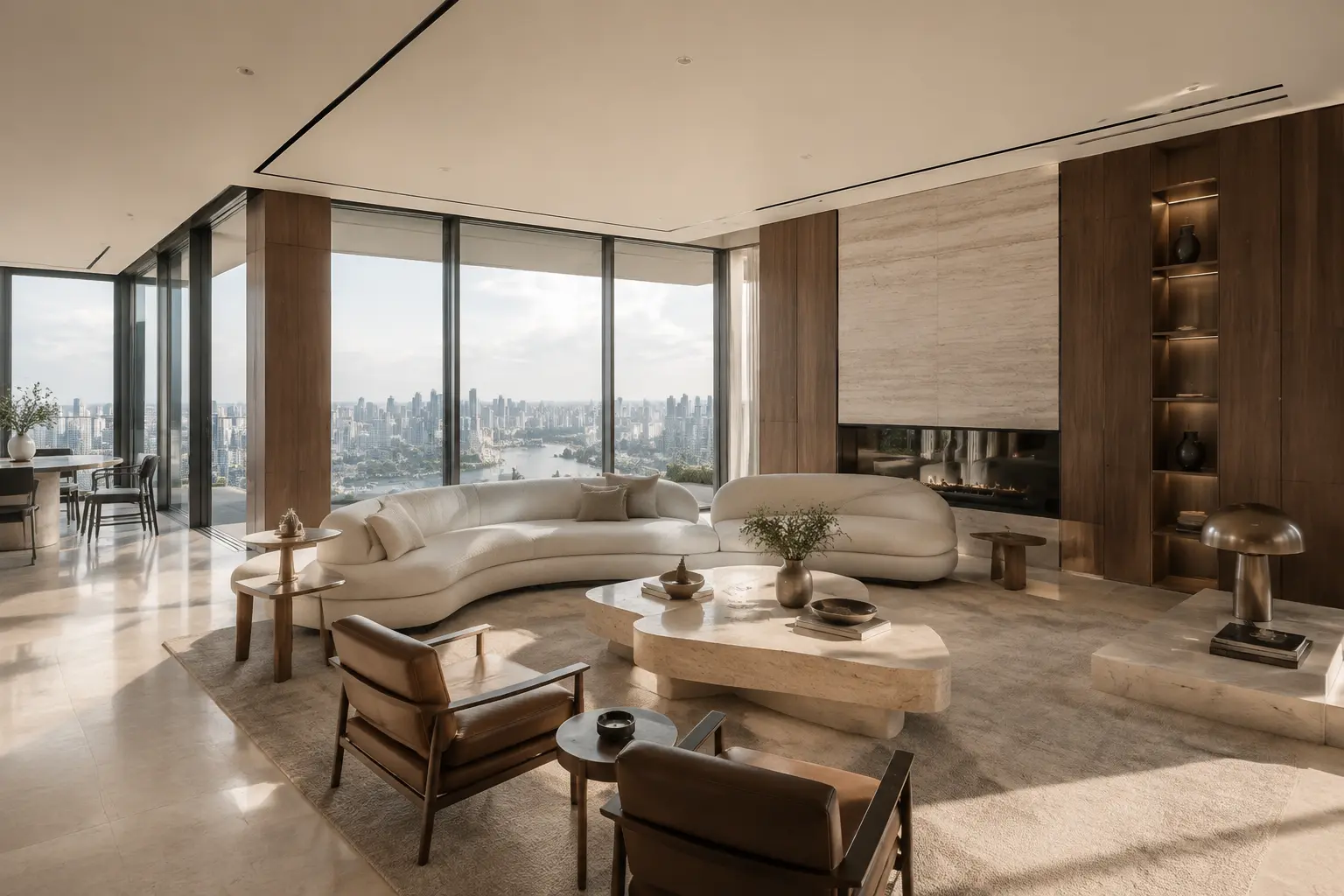 Quiet Luxury Penthouse 390 — Đại sảnh hoặc atrium — Home6D