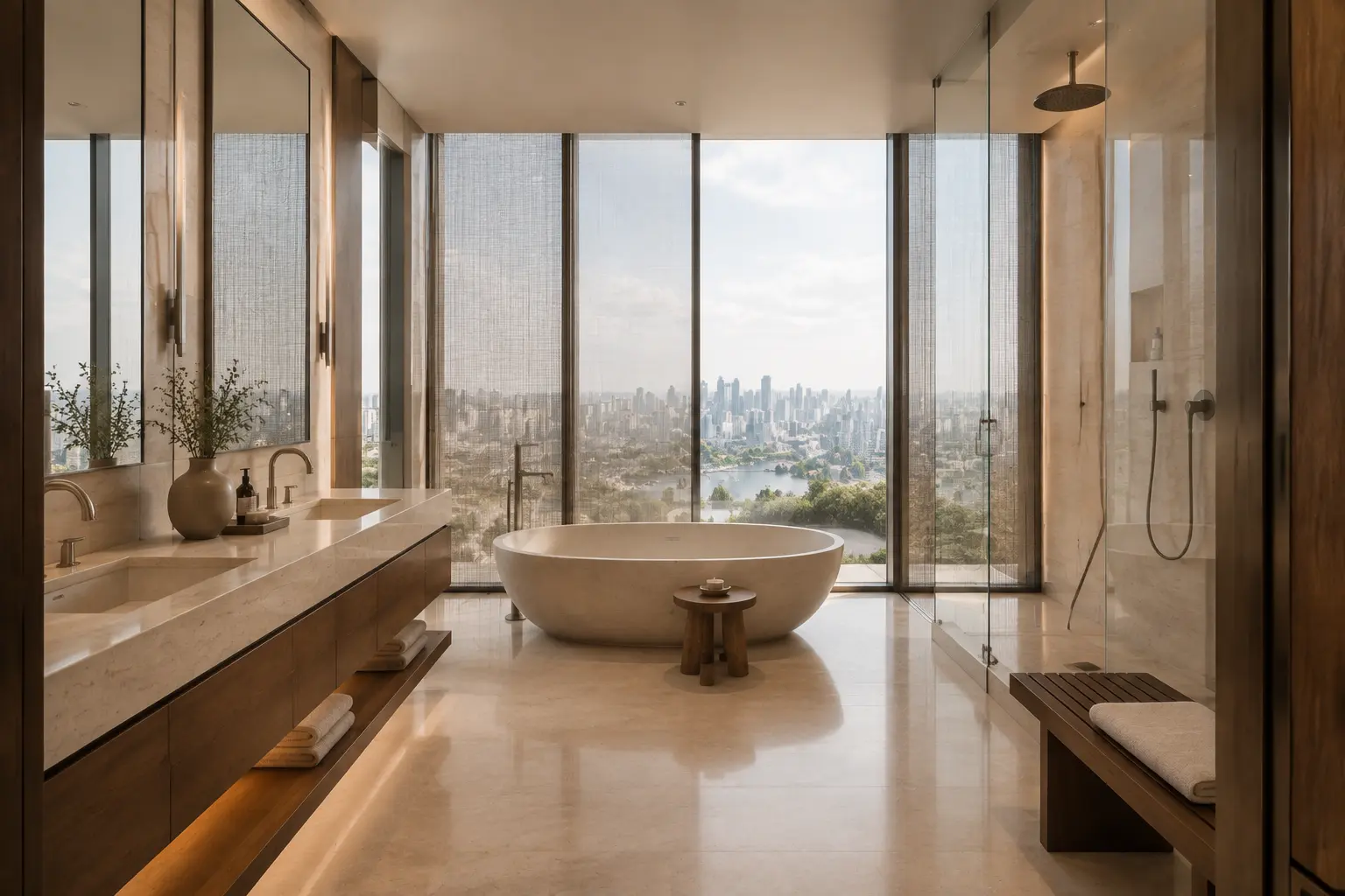 Quiet Luxury Penthouse 390 — Phòng ngủ chính — Home6D