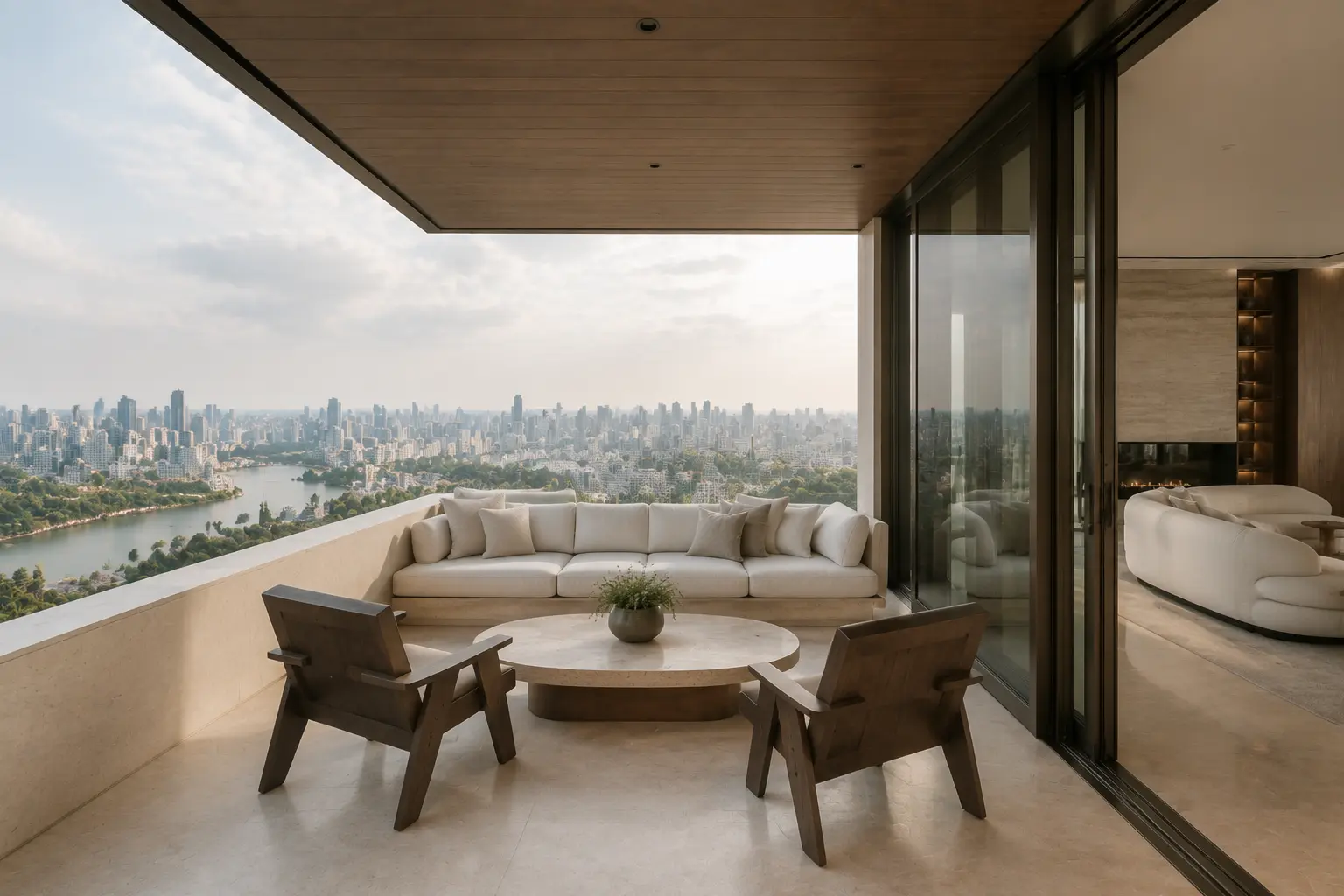 Quiet Luxury Penthouse 390 — Phòng làm việc hoặc thư viện — Home6D