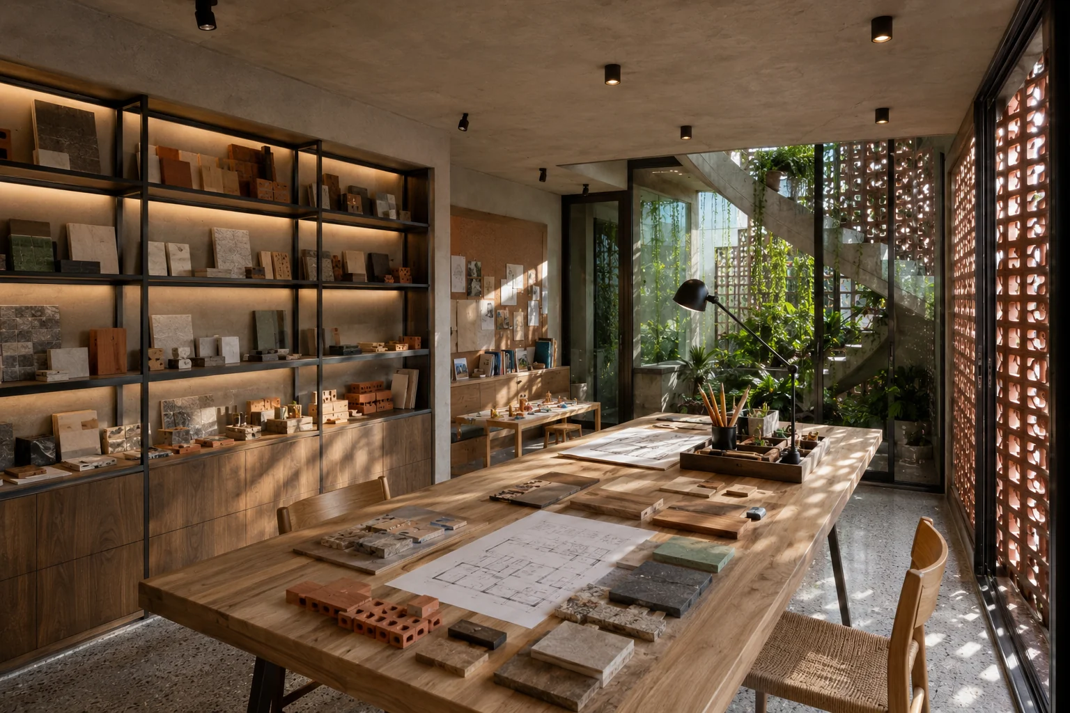 Nhà Phố Dải Lụa 390 — Studio vật liệu linh hoạt — Home6D