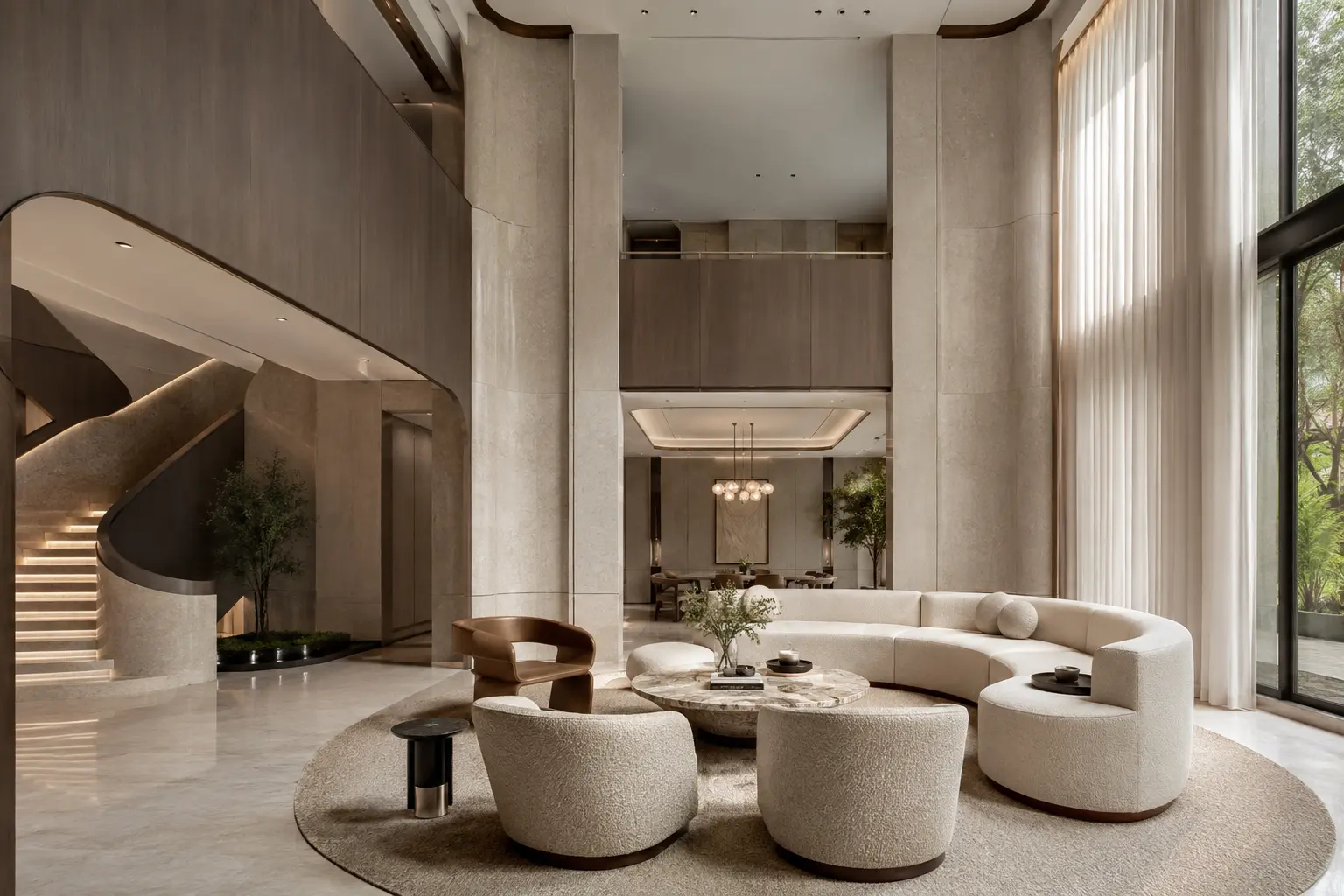 Nhà Đá & Lụa 620 — Đại sảnh hoặc atrium — Home6D