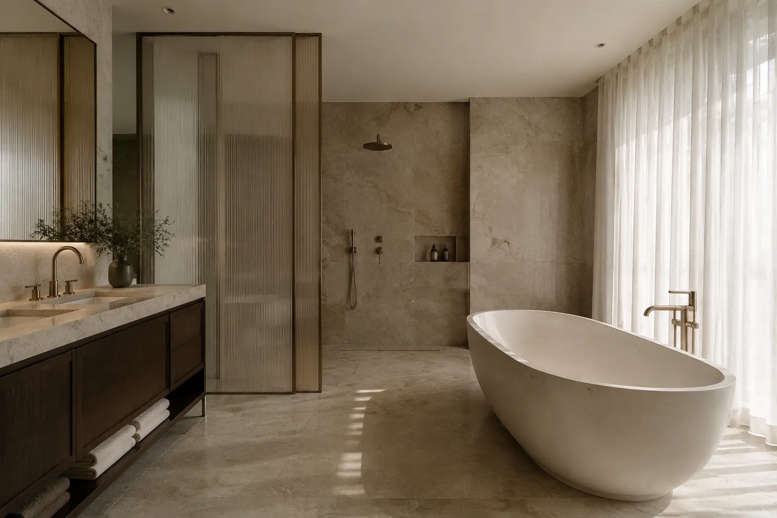 Nhà Đá & Lụa 620 — Phòng tắm chính — Home6D