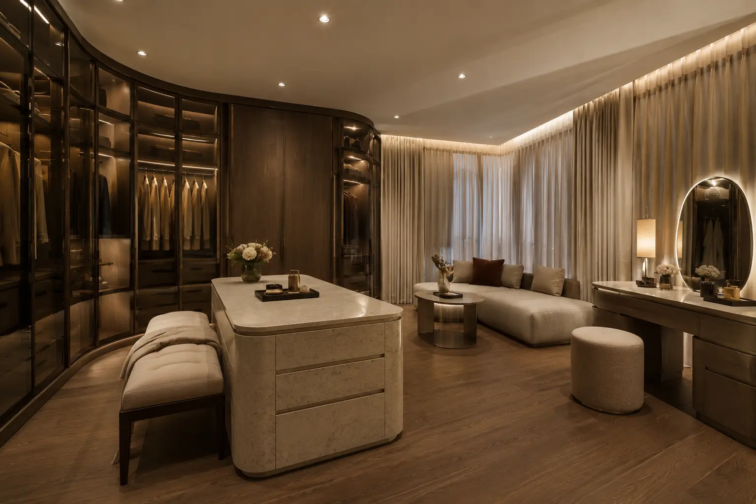 Nhà Đá & Lụa 620 — Không gian buổi tối — Home6D
