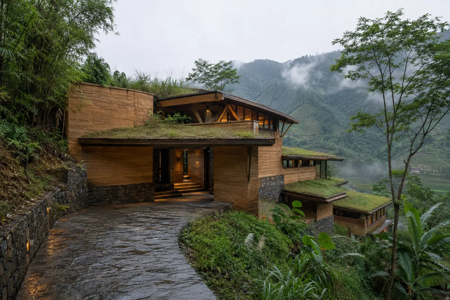 Nhà Nghỉ Thung Lũng 950 — Toàn cảnh và địa hình — Home6D
