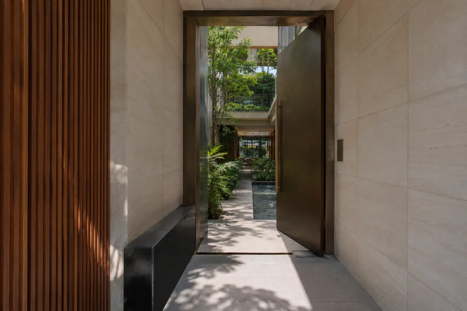 Vertical Courtyard Home 410 — Phòng khách — Home6D