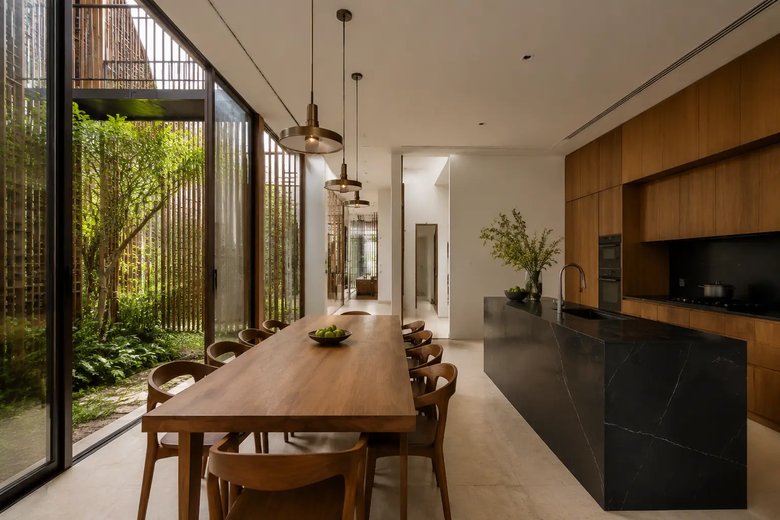 Vertical Courtyard Home 410 — Cầu thang và void — Home6D