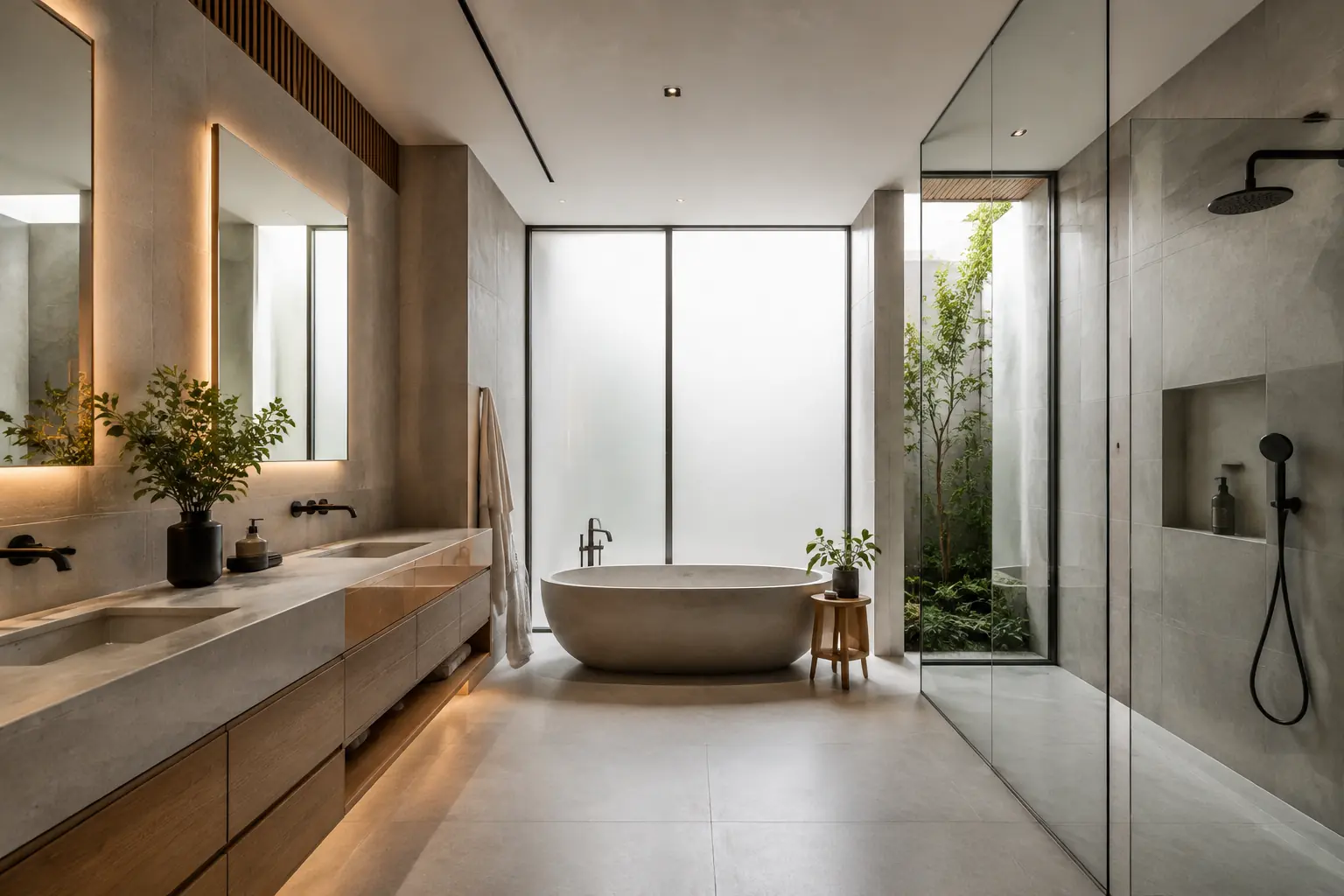 White Frame Residence 560 — Phòng tắm chính — Home6D