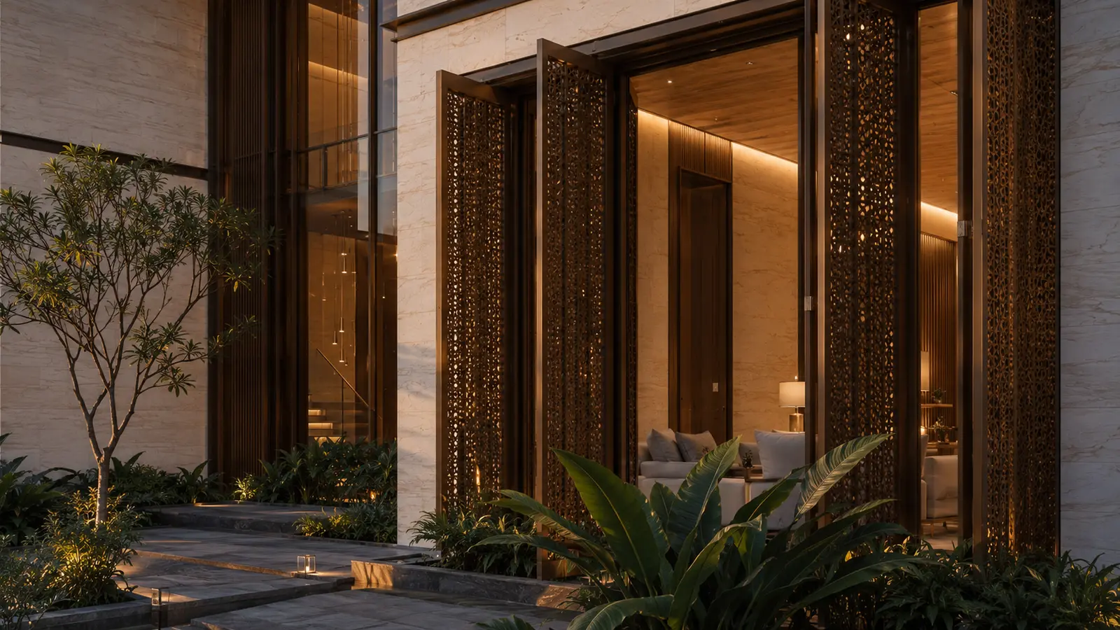 Bronze Screen Villa 840 — Hiên và hệ lam đồng — Home6D