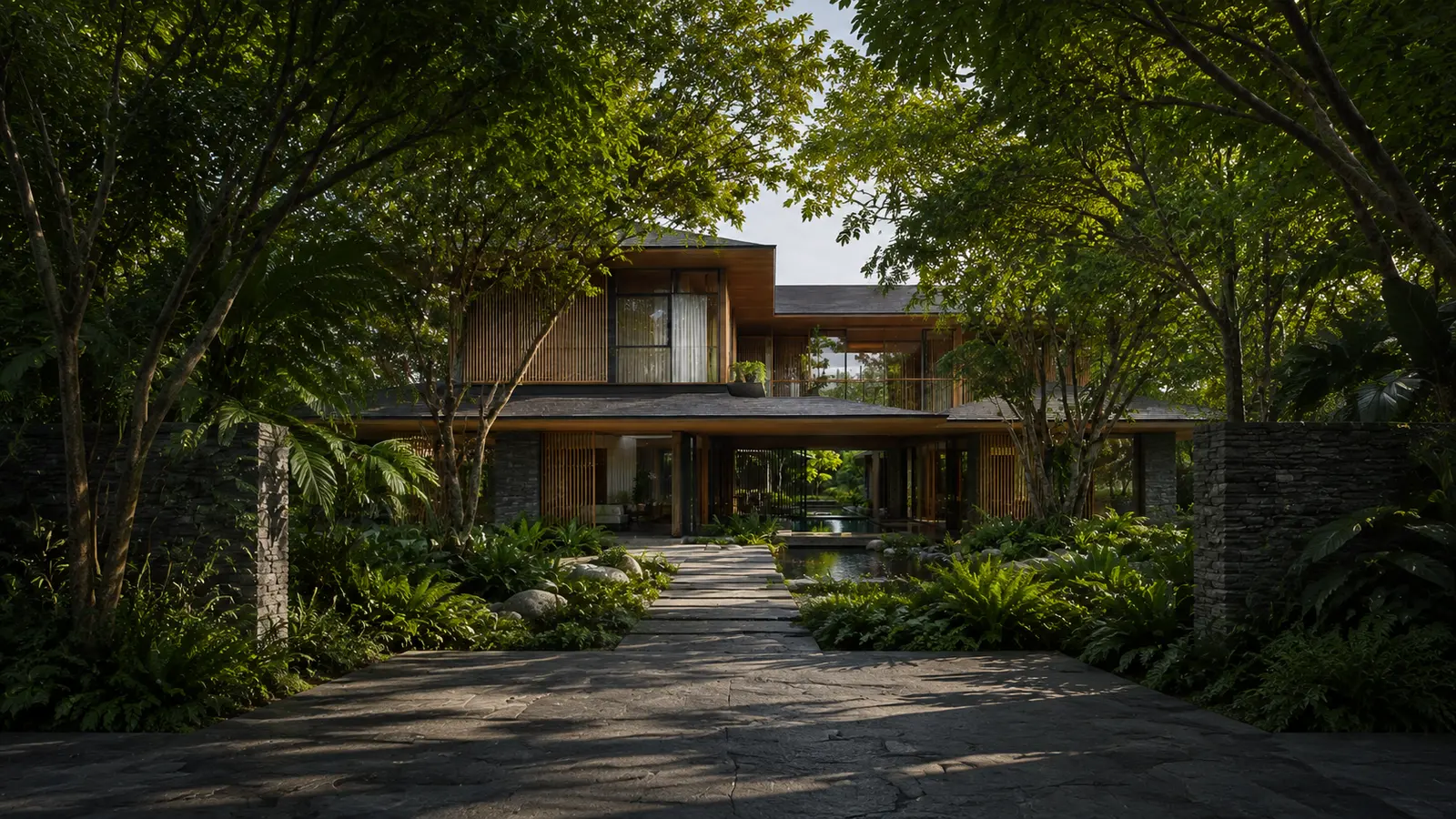 Canopy Garden House 520 — Lối vào dưới tán cây — Home6D