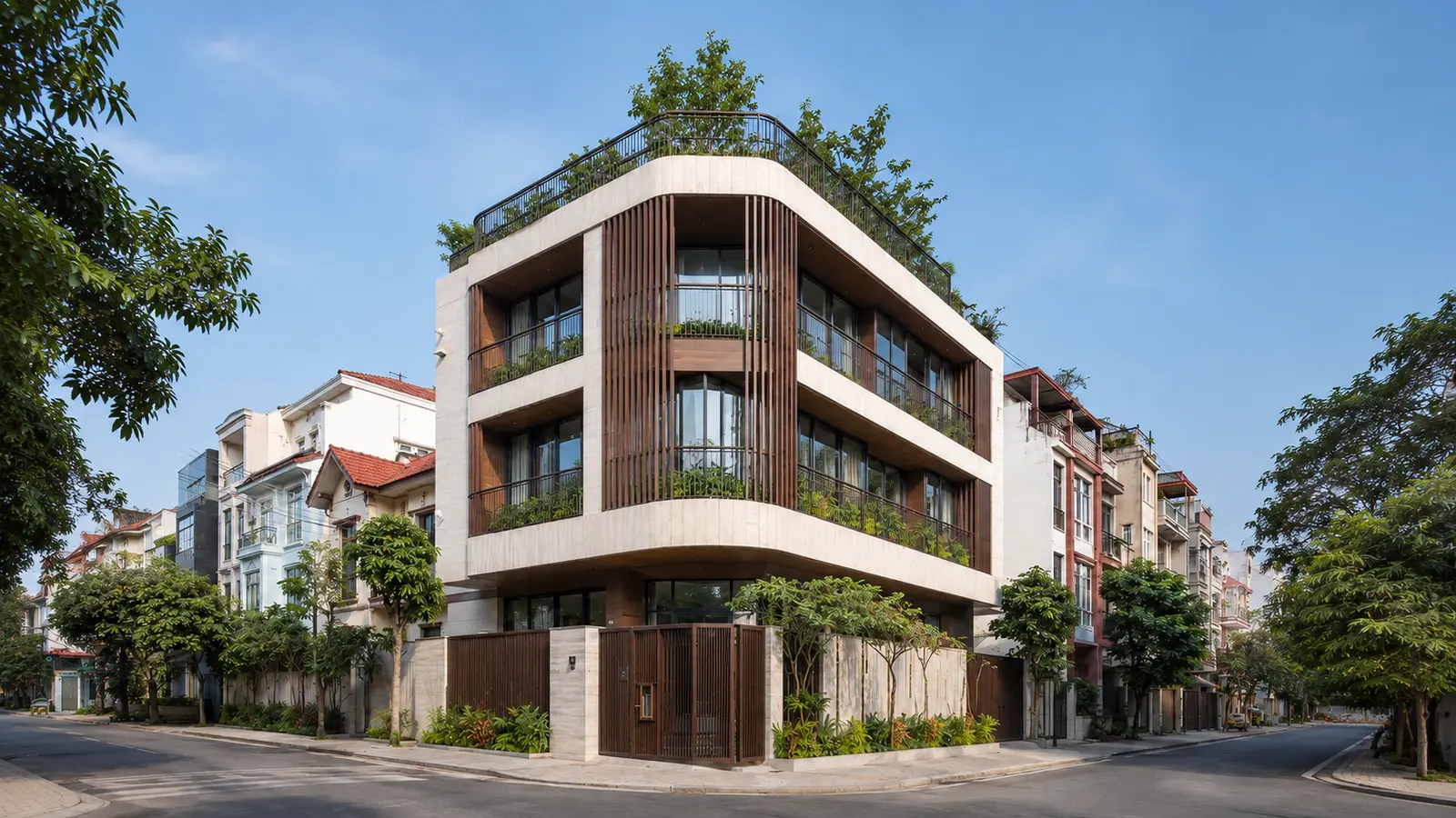 Nhà Phố Hai Mặt Tiền 420 — Hai mặt tiền ban ngày — Home6D