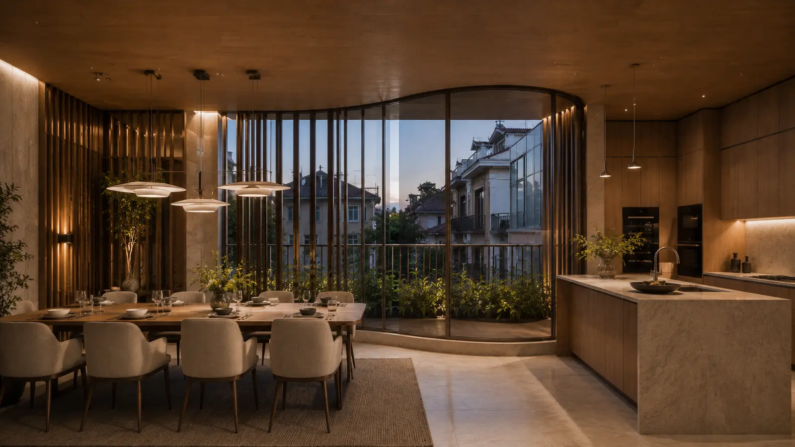 Nhà Phố Hai Mặt Tiền 420 — Bếp và phòng ăn — Home6D