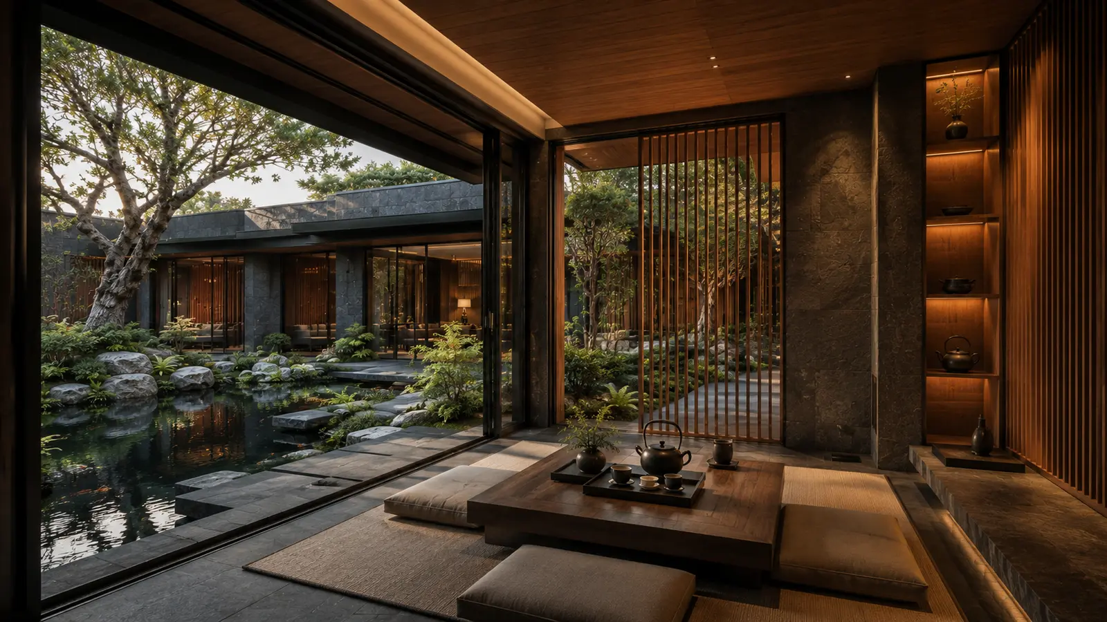 Biệt thự Sân Cá Koi 680 — Phòng trà — Home6D