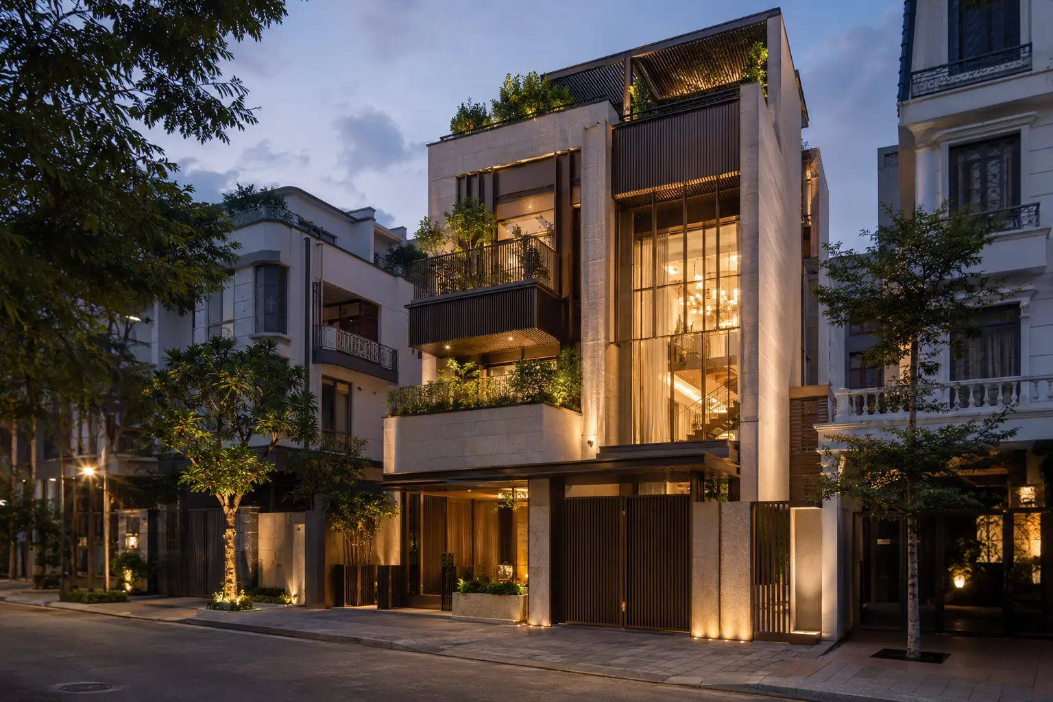 Ý tưởng Thiết kế nhà phố cao cấp cao cấp Home6D