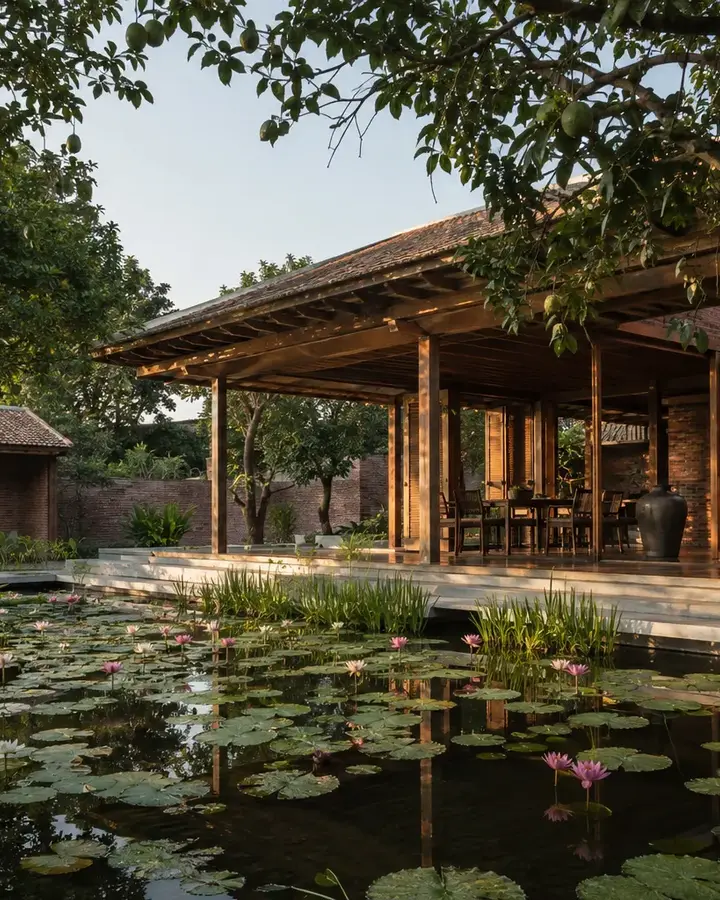 Góc chi tiết Lotus Orchard House – Biệt thự sân vườn Home6D