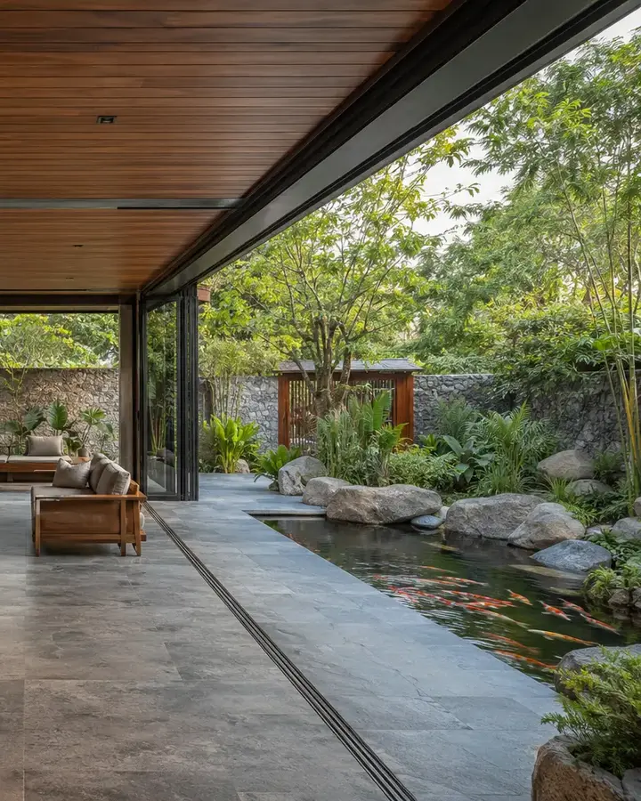 Góc chi tiết Garden Living Pavilion – Không gian sân vườn Home6D