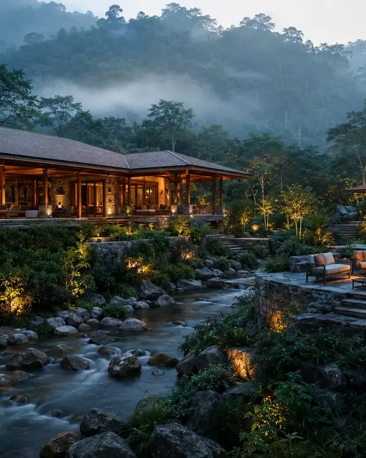 Góc chi tiết Forest Stream Retreat – Biệt thự nghỉ dưỡng Home6D