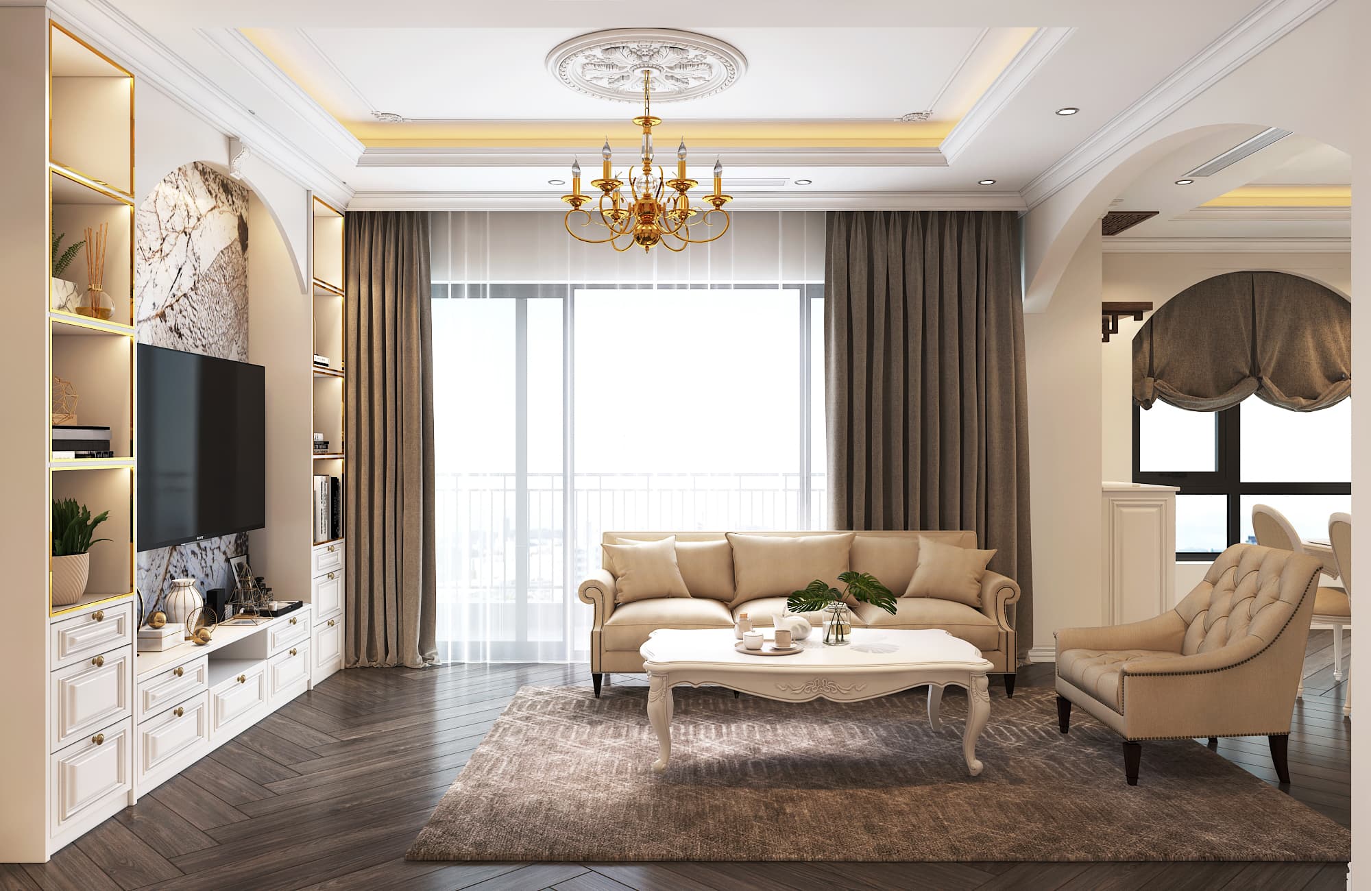 Thiết kế chung cư tân cổ điển (Neo Classic Style)