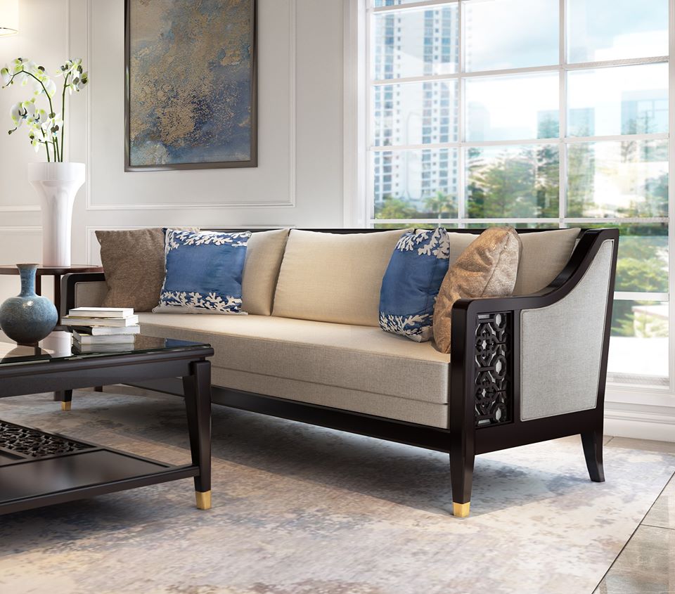 Mẫu sofa đơn giản mang phong cách indochine