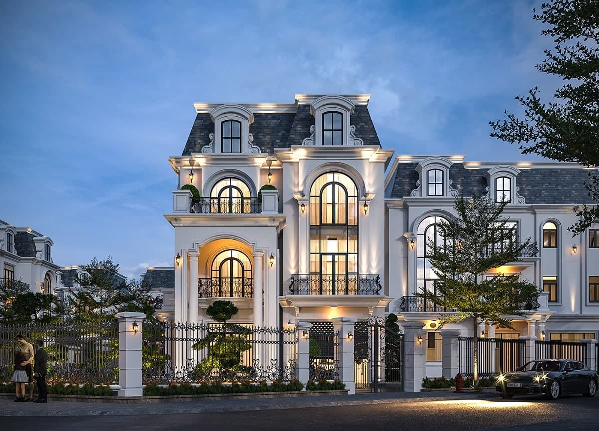 Biệt thự phố tân cổ điển có sân vườn