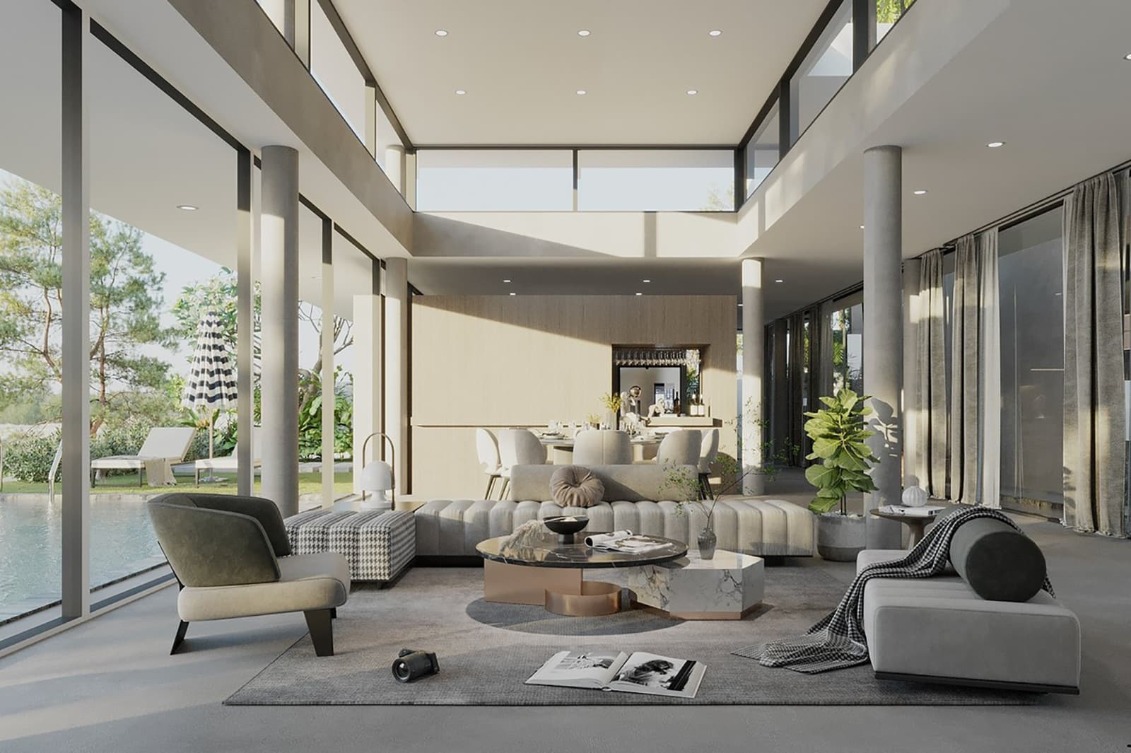 Màu sắc trong thiết kế nội thất biệt thự 150m2