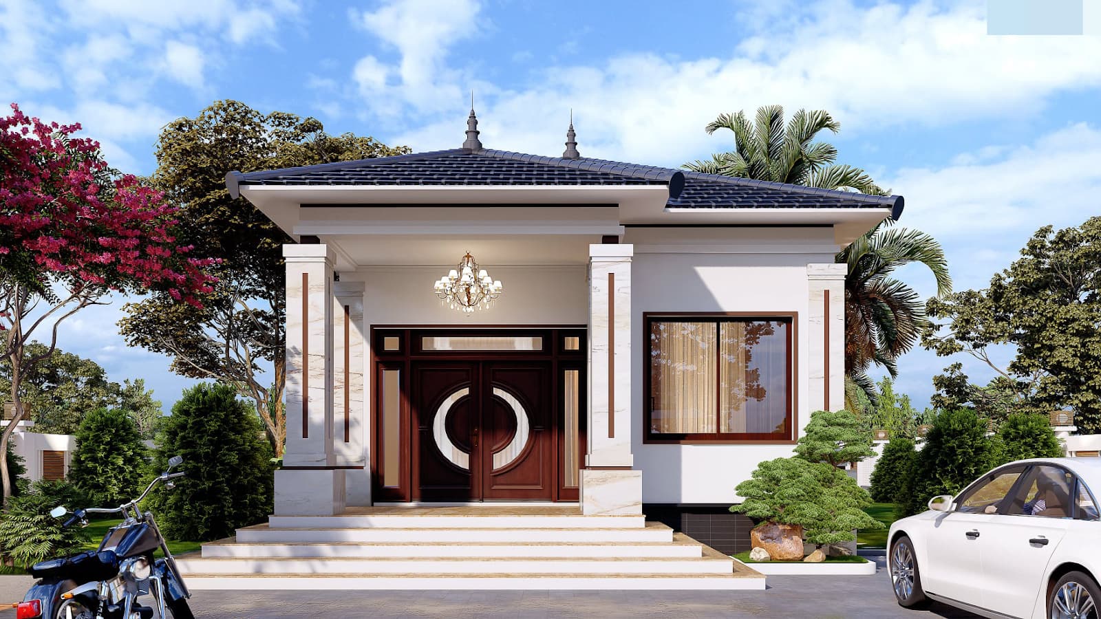 Những gợi ý phối màu và vật liệu xây dựng