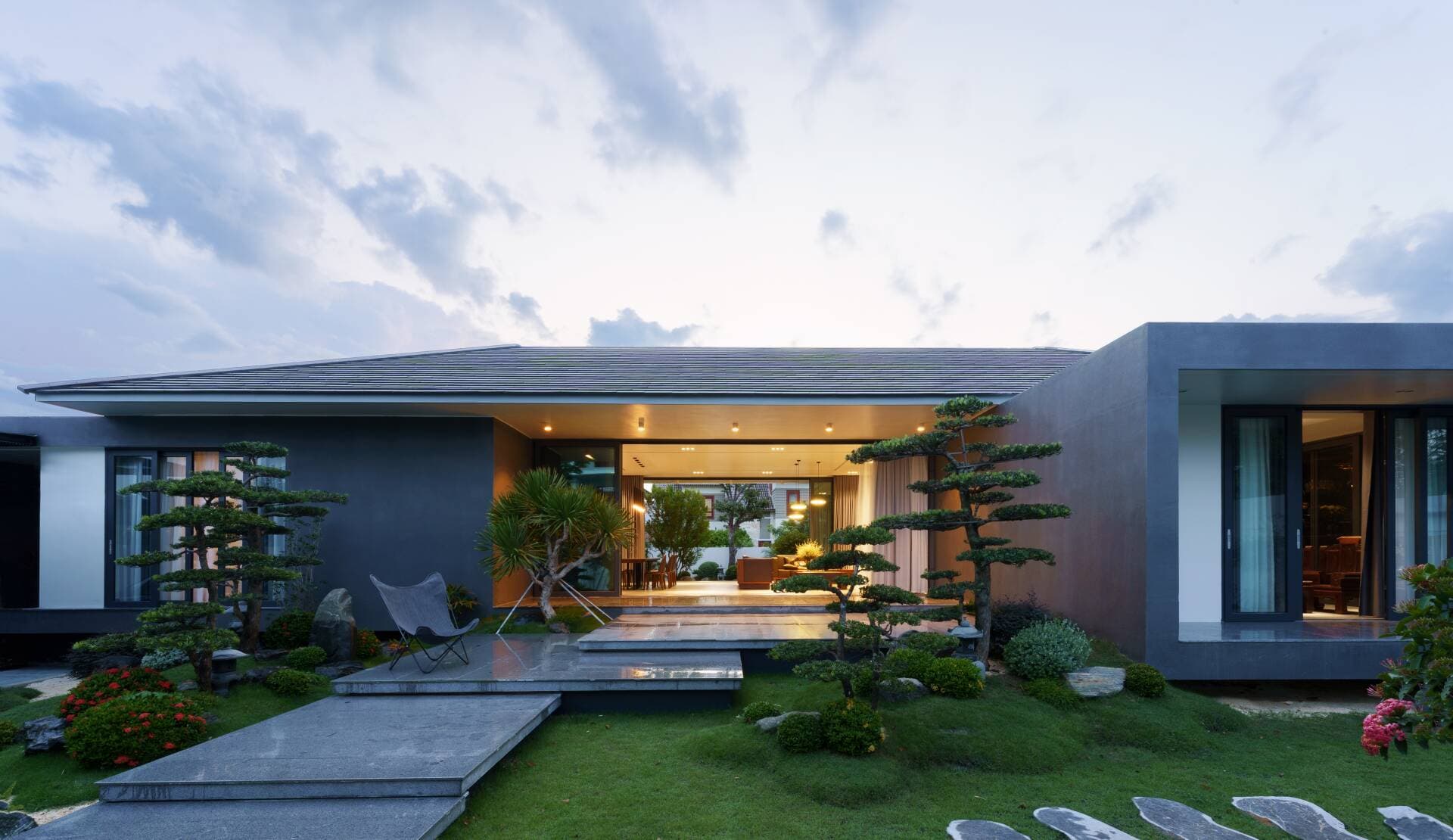 Mẫu nhà cấp 4 có sân vườn