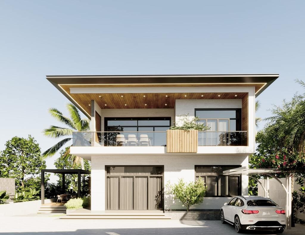 Biệt thự mini sân vườn phong cách hiện đại