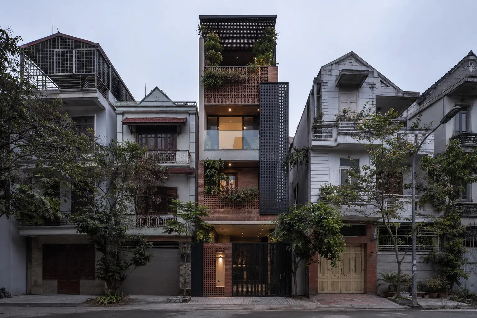 Brick Veil House 320 – góc 1 – nghiên cứu thiết kế Home6D
