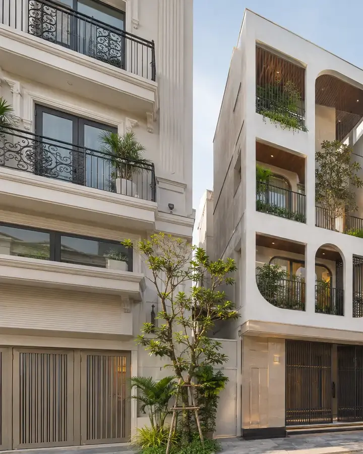 Folded Facade House 360 – góc 2 – nghiên cứu thiết kế Home6D
