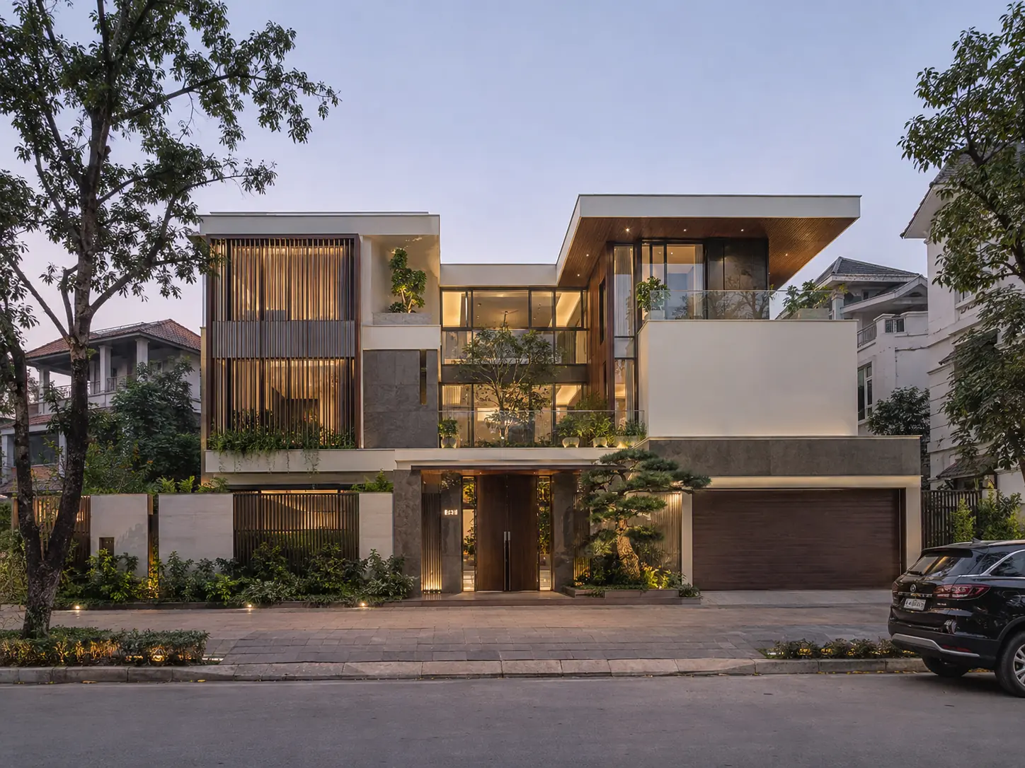 Biệt thự Khải Minh 550 – biệt thự hiện đại 3 tầng do Home6D phát triển