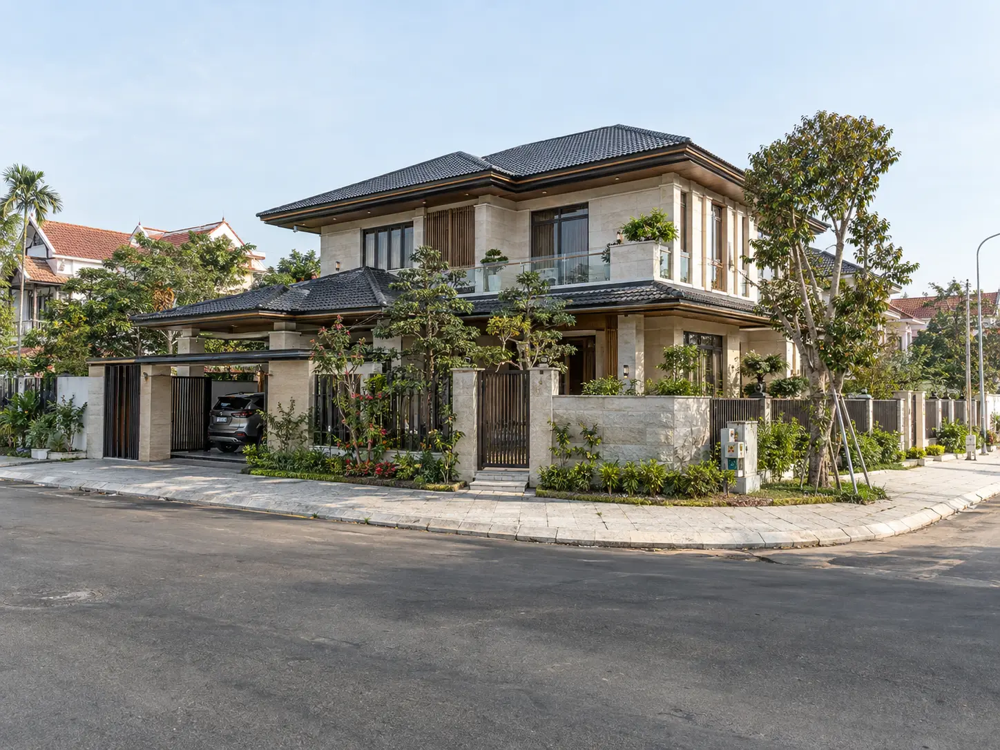 Biệt thự vườn Hòa Viên 530 – biệt thự vườn mái Nhật 2 tầng do Home6D phát triển