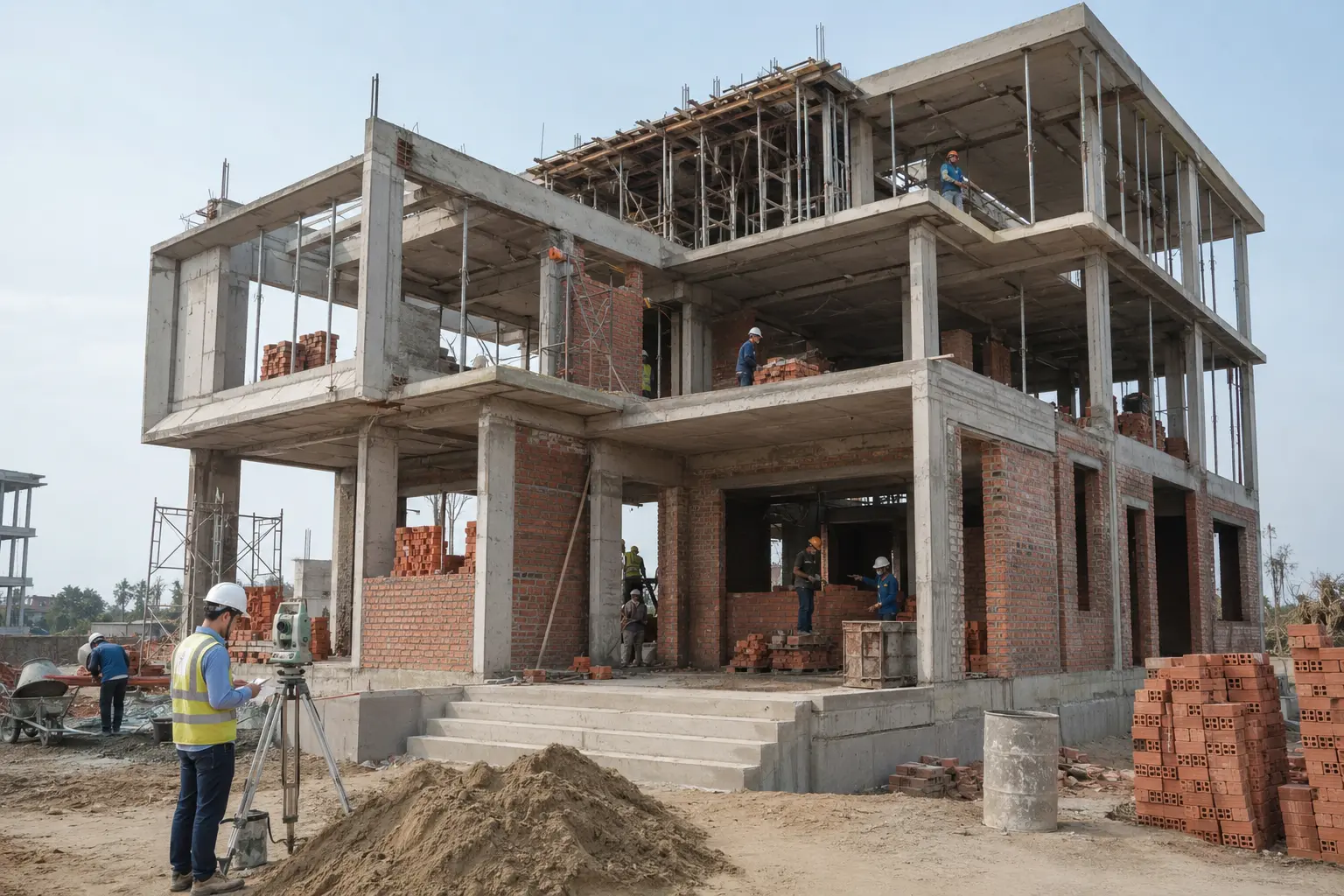 Công trình biệt thự được thi công và kiểm soát theo hồ sơ kỹ thuật