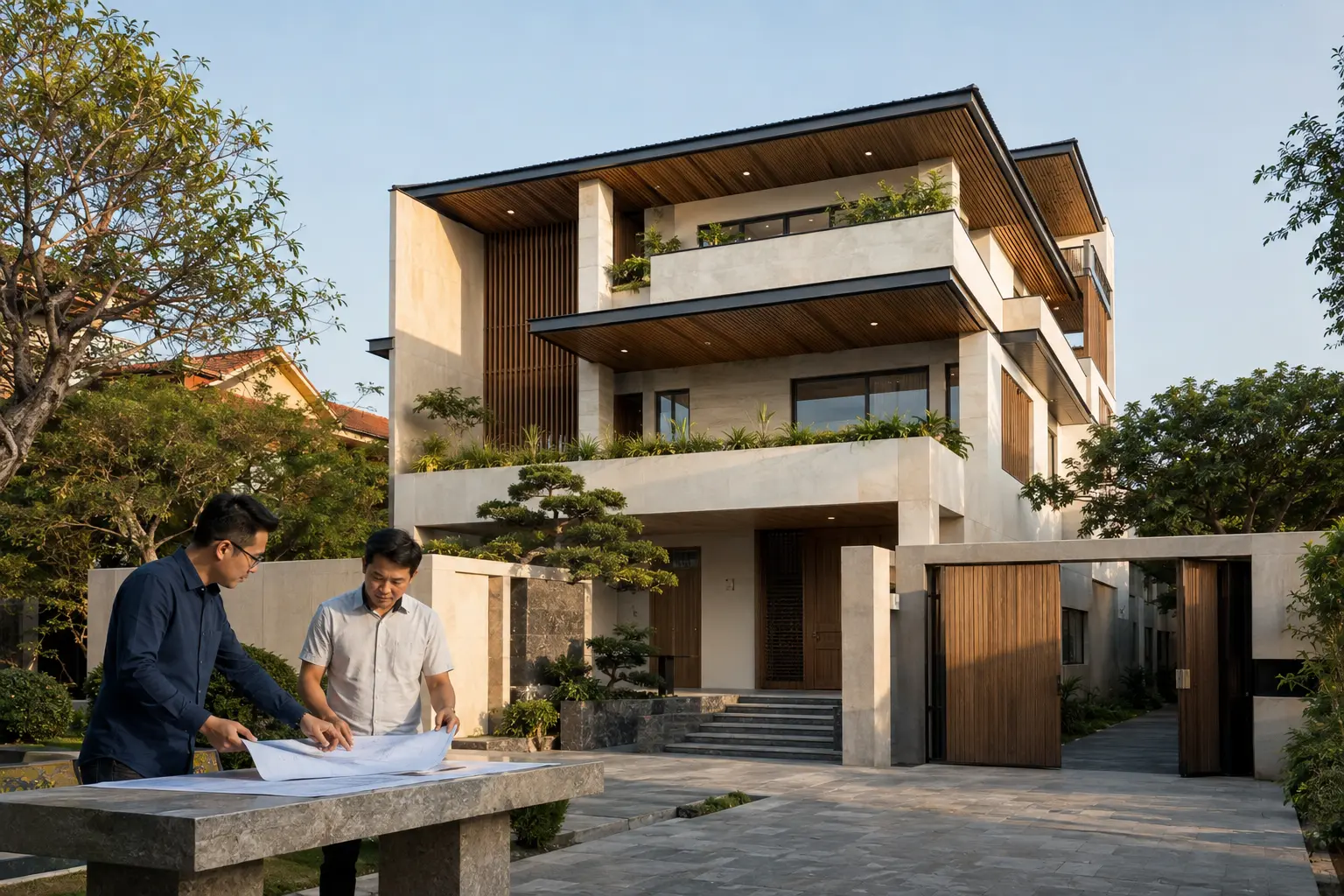 Biệt thự hiện đại cao cấp trong dịch vụ thiết kế kiến trúc và xây dựng Home6D